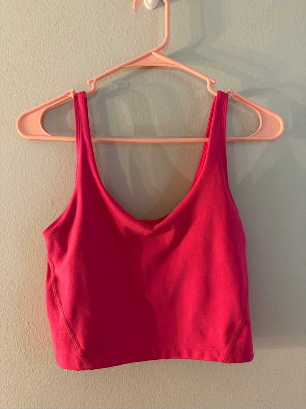 Bright Pink Cropped Tank Top